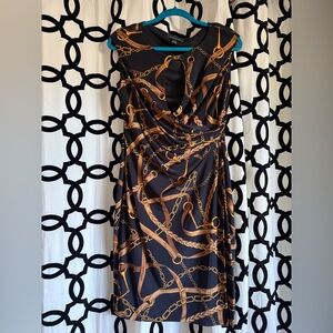 Ralph Lauren Belting Print Jersey tie front dress, size 6